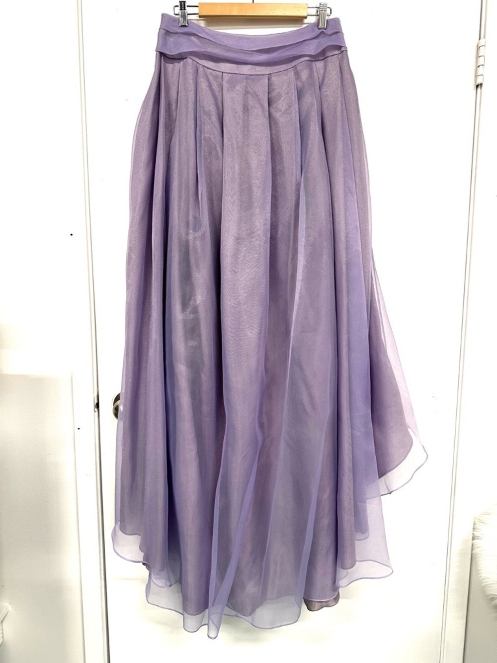HOAX Couture Lilac Organza Hi Low Skirt Fairycore Formal Cosplay Dreamy Medium - Picture 2 of 9